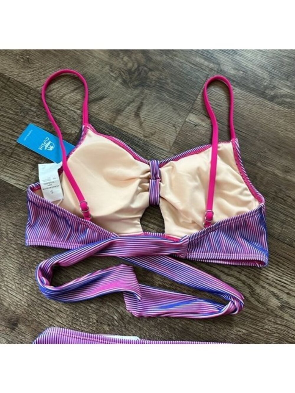 Beachy Blooms Wrap Bralette & Tummy Control Hipster Bikini Set - Picture 11 of 14